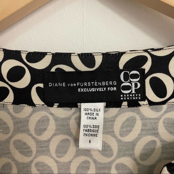 Diane Von Furstenberg Black and White Patterned Dress - Picture 4 of 4